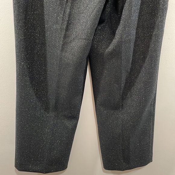 NWOT LOFT Pull On Tapered Pants In Black Shimmer L - Picture 9 of 16